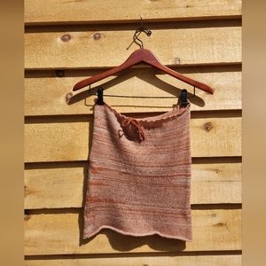 Souchi mini skirt (or tube top) handloomed cashmere